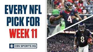 Brady Quinn and Pete Prisco make EVERY WEEK 11 NFL Pick | CBS Sports HQ