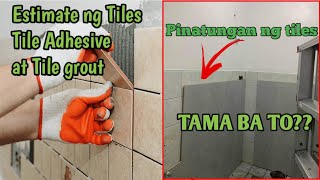 Paano madaling mag estimate ng tiles, Tile Adhesive at Tile Grout, EASY AS 1-2-3