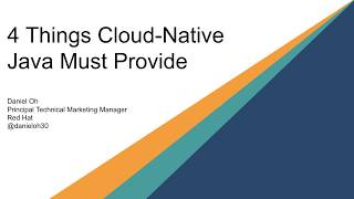 4 Things Cloud Native Java Must Provide
