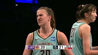 Sabrina Ionescu PISSED After Getting Fouled Hard, Then Ref Gives Her A Technical For Complaining