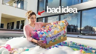 The Anazala Family! Filling our ENTIRE Pool with 500 Bath Bombs