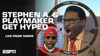 Stephen A. & Michael Irvin get the crowd riled up in Tampa before the Cowboys-Bucs game | First Take