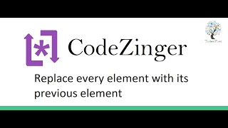Replace every element with its previous element by JavaScript in codezinger
