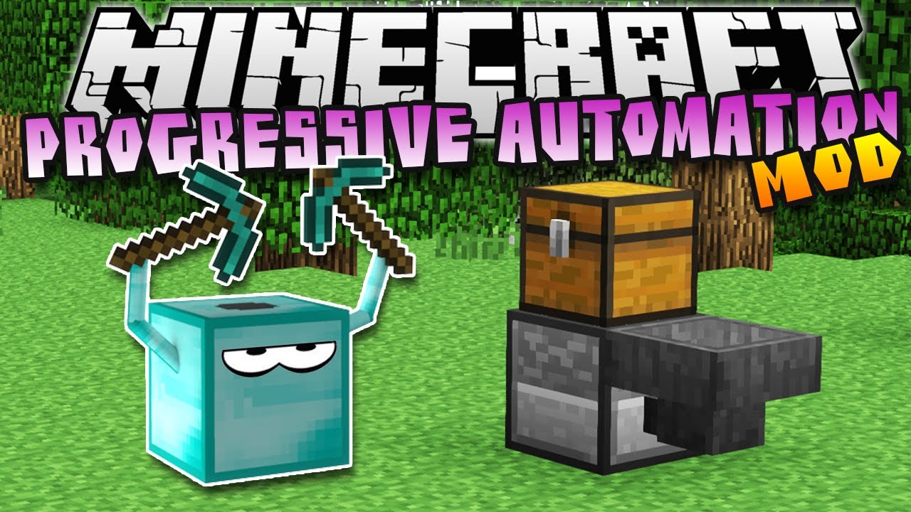 Minecraft Progressive Automation Automated Mining Mod Showcase