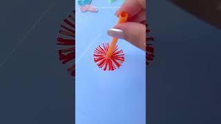 Painting technique using a straw || Easy Painting #CreativeArt #Satisfying