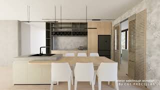 THE KITCHEN interior walkthrough animation sample