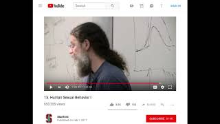 Robert Sapolsky's Egregious Error - 15. Human Sexual Behavior I