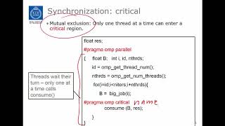 OpenMP introduction synchronization