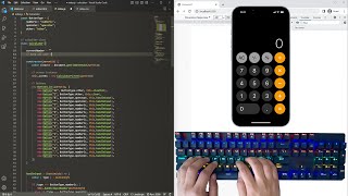 ASMR Programming - iPhone (IOS) Calculator Coding with JS (OOP) - no Talking