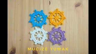 Gemi Dümeni Motif Yapımı / Tığişi Örgü Modelleri