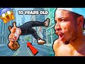 10 Years Old.. Surprises Street Performers With A BackFlip *Nidal Wonder*