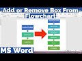 How to Add or Remove Box From Flowchart in MS Word | How to Delete Shape from Flowchart in MS Word