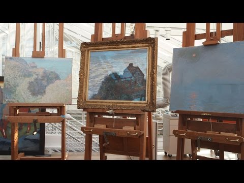 Cleaning Monet's paintings