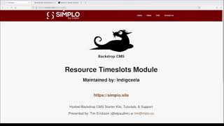 Backdrop CMS Modules: Resource Timeslots