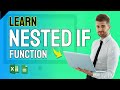 How to do IF functions in Excel and Google Sheets Easily Part 2: Nested IF | Excel for Beginners