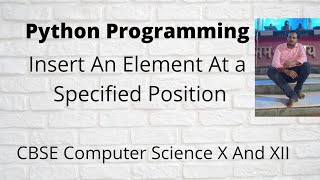 Write a Python program to Insert An Element At a Specified Position Into a Given List Hindi