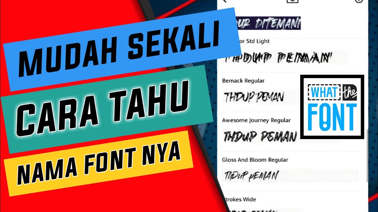 Cara Mengetahui Nama Font Dari Sebuah Gambar || Tutor Font 1 - YouTube