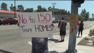 Spring Valley protesters call on SD County to scrap homeless shelter project | NBC 7 San Diego