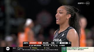 😂 A'ja Wilson Dances With Broom & Gets Ball Down From Behind Backboard With It | 2023 WNBA All-Star