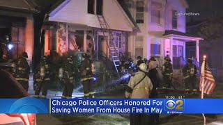 Chicago Police Officers Honored For Saving Women From Fire