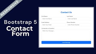 How to Build a Responsive Contact Us Form Using Bootstrap 5