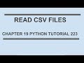 Work with CSV files using python