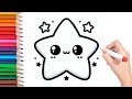 Easy Star ⭐✨ Drawing And Colouring For Kids kids drawing easy drawing of little artists and toddlers