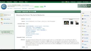 Tutorial - Sending an article from within EBSCOhost