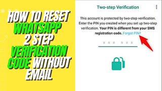 How to reset WhatsApp two step verification without email | Recover hacked WhatsApp account