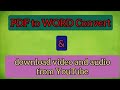 PDF to WORD Convert|download video and audio from YouTube|Tamil|#LiyooMultiTeach|