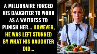 A MILLIONAIRE FORCED HIS DAUGHTER TO WORK AS A WAITRESS TO PUNISH HER... HOWEVER, HE WAS LEFT...