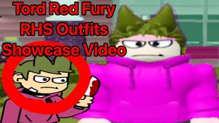 Tord Red Fury RHS(Robloxian High School) Outfits Showcase