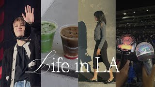 LA VLOG 𖧷⋆˚࿔ ¹⁷ girlhood diaries, matcha cafe pop-up, seventeen right here tour LA