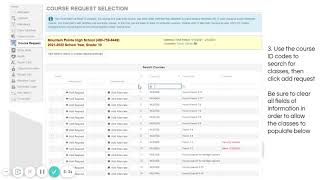 Course Request Input Instructions