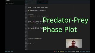 Phase Space Plot for Predator-Prey Model (Python)