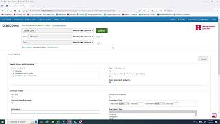 Searching in an EBSCO database, Academic Search Premier