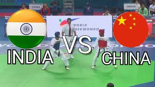INDIA Vs CHINA FIGHT 2023 || PS TAEKWONDO || Women VS Women fight MOST INTERESTING FIGHT 2023 TKD