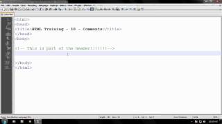 HTML Training - 18 - Comments