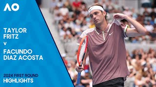 Taylor Fritz v Facundo Diaz Acosta Highlights | Australian Open 2024 First Round