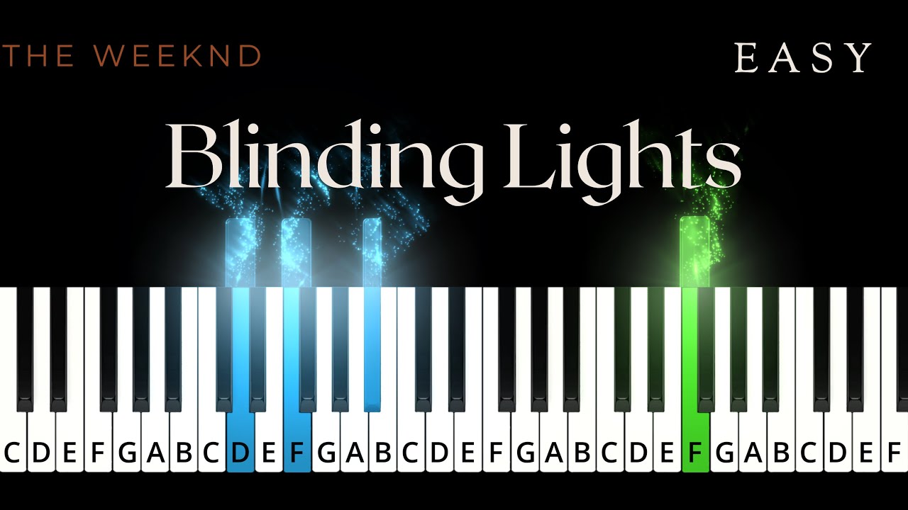 The Weeknd Blinding Lights Easy Piano Tutorial Synthesia Youtube