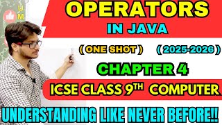 Operators in Java Class 9 ICSE | One Shot Explanation | ICSE Computer Applications