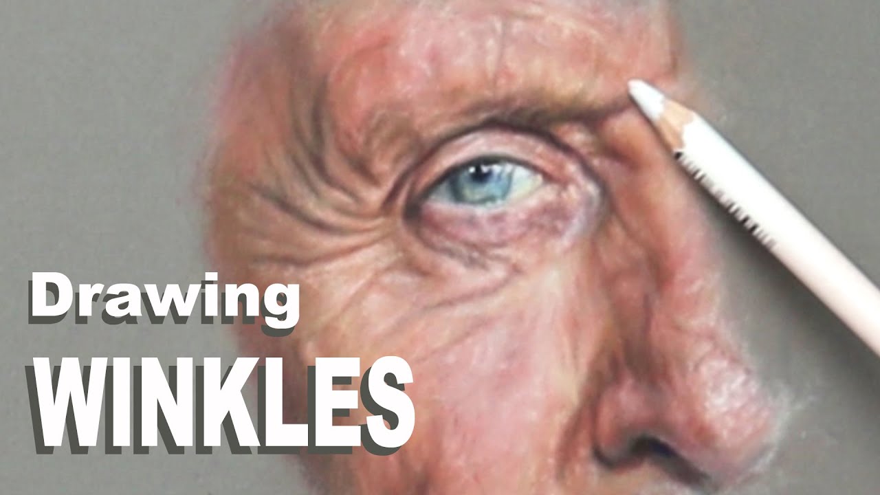 How To Draw Wrinkles On A Face ~ Pastel Portrait. Narrated Tutorial ...