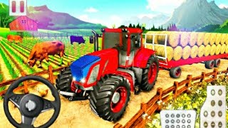 Tractor Trolley Driving Farming Simulator 3D Game 2021 || Tractor Farming Simulator Android Gameplay