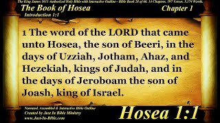 Bible Book #28 - Hosea Chapter 1 - The Holy Bible KJV Read Along Audio/Video/Text