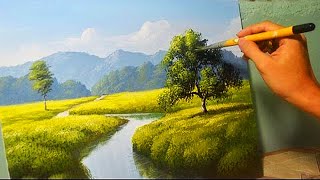 Acrylic Landscape Painting Lesson - The River by JM Lisondra