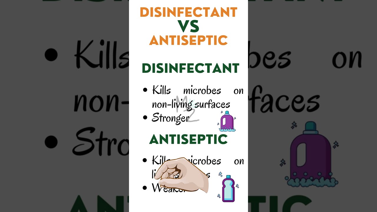 Disinfectant VS Antiseptic With Examples #antiseptic #disinfectants # ...