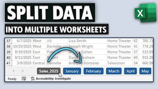 How to split Excel data into multiple (separated) Worksheets FAST