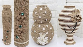 5 Jute flower vase | Home decorating ideas handmade | New 2020