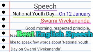 Best Speech English on National Youth Day "Swami Vivekananda" On 12th January| National Youth Day
