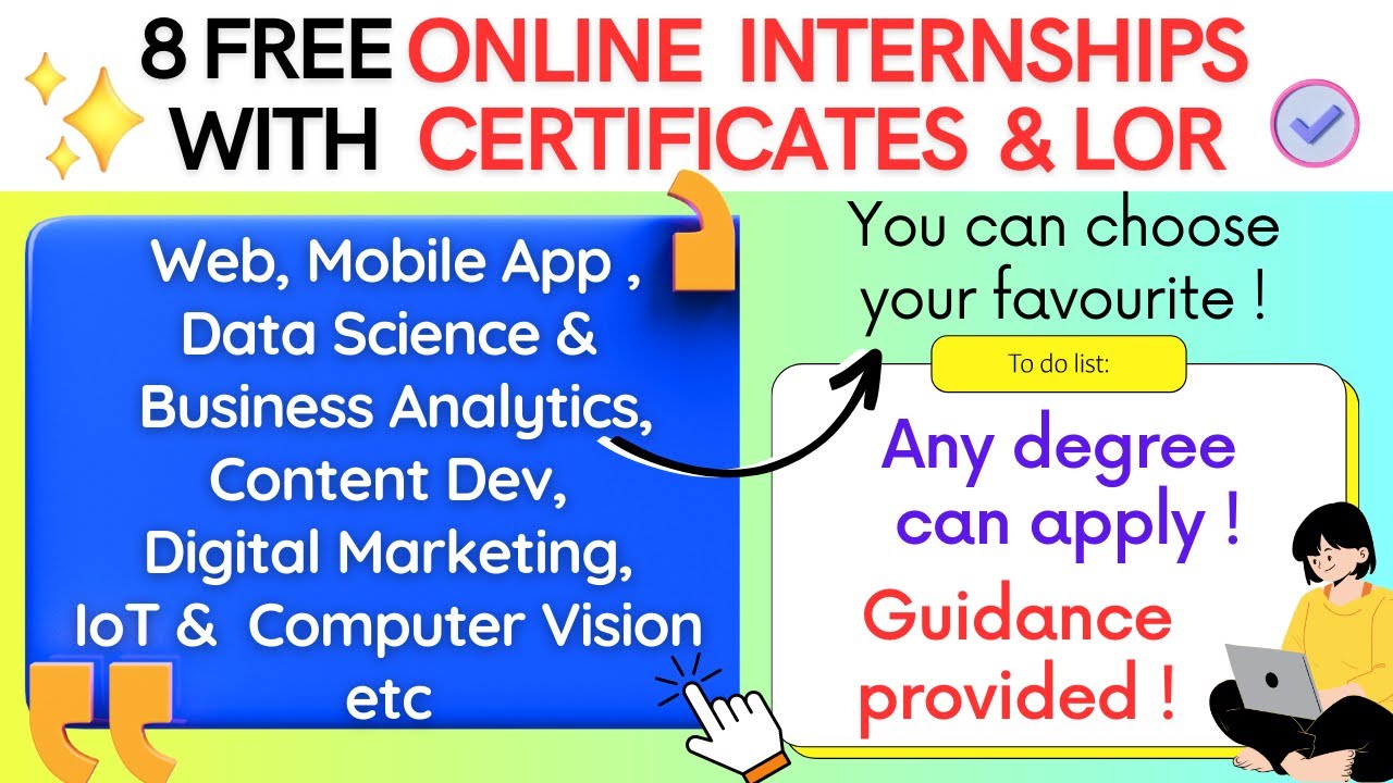 SUPER FREE ONLINE INTERNSHIPS WITH CERTIFICATES | CHOOSE YOUR FAVOURITE ...